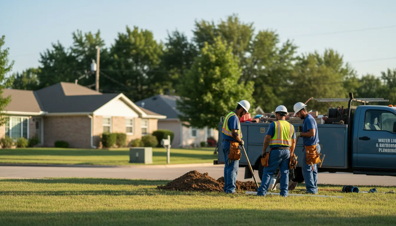 Residential water line and bathroom plumbing service in Lynn, AL